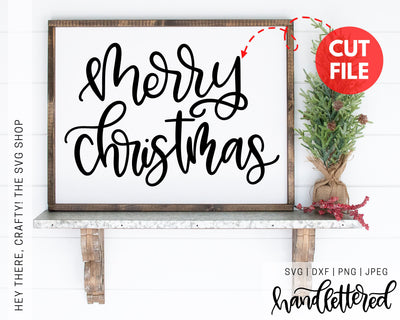 Merry Christmas SVG Hey There, Crafty! 
