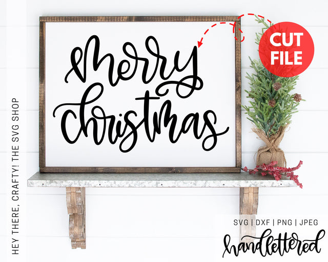 Merry Christmas SVG Hey There, Crafty! 