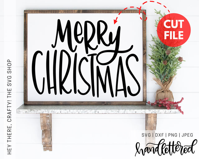Merry Christmas SVG Hey There, Crafty! 