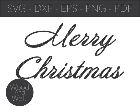Merry Christmas SVG | Holiday Cut File | Winter Design | Printable Wall Art | Family Saying | Rustic Home Decor | Stencil Wood Sign SVG Wood And Walt 