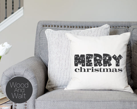 Merry Christmas SVG | Holiday Cut File | Xmas Lights Design | Printable Wall Art | Family Saying | Home Decor Quote | Stencil Wood Sign SVG Wood And Walt 