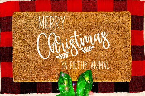 Merry Christmas SVG I Christmas Doormat SVG I Door Mat SVG SVG Happy Printables Club 