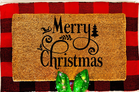 Merry Christmas SVG I Christmas Doormat SVG I Door Mat SVG SVG Happy Printables Club 