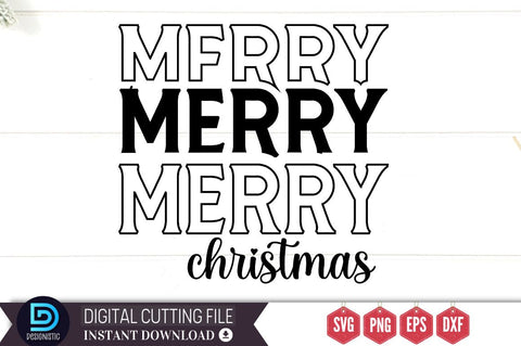 Merry christmas SVG, Merry christmas SVG DESIGNISTIC 