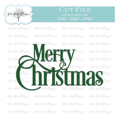 Merry Christmas SVG One Oak Designs 