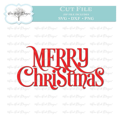 Merry Christmas SVG One Oak Designs 