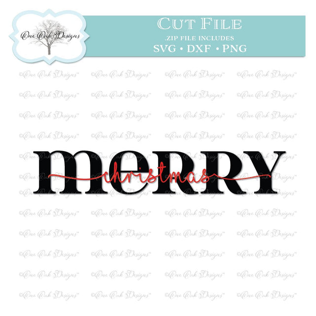 Merry Christmas SVG One Oak Designs 