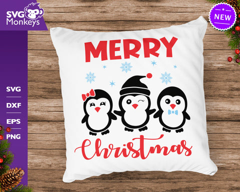 Merry Christmas Svg, Penguins Svg, Christmas Svg SVG SvgMonkeys 