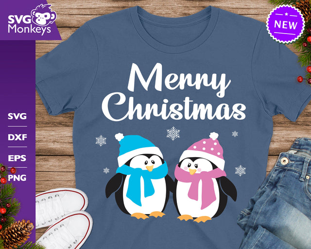 Merry Christmas Svg, Penguins Svg, Penguin Svg, Winter Svg SVG SvgMonkeys 