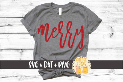 Merry - Christmas SVG PNG DXF Cut Files SVG Cheese Toast Digitals 