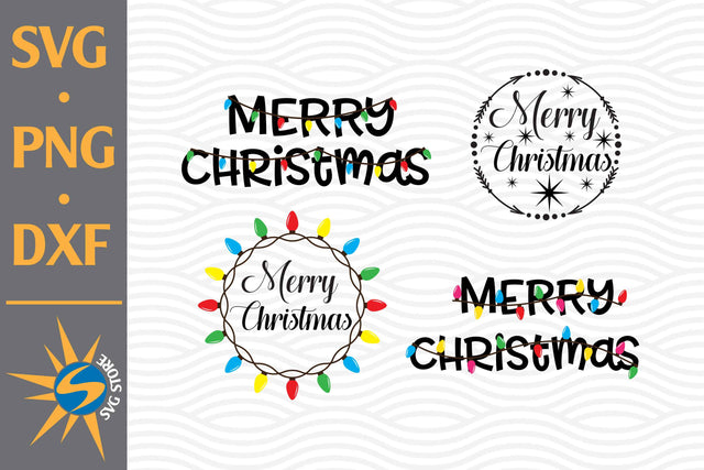 Merry Christmas SVG, PNG, DXF Digital Files Include SVG SVGStoreShop 