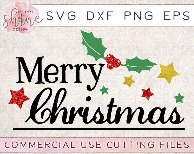 Merry Christmas SVG Poppy Shine Design 