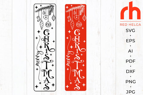 Merry Christmas SVG - Porch Sign Cut File SVG RedHelgaArt 