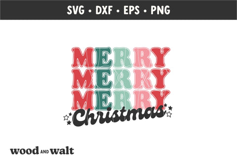 Merry Christmas SVG | Retro Christmas PNG | Holiday Design SVG Wood And Walt 