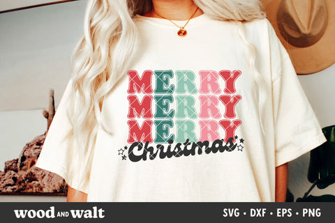 Merry Christmas SVG | Retro Christmas PNG | Holiday Design SVG Wood And Walt 