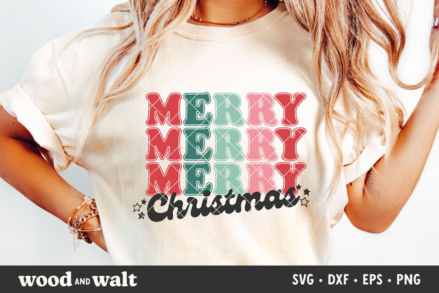 Merry Christmas SVG | Retro Christmas PNG | Holiday Design SVG Wood And Walt 