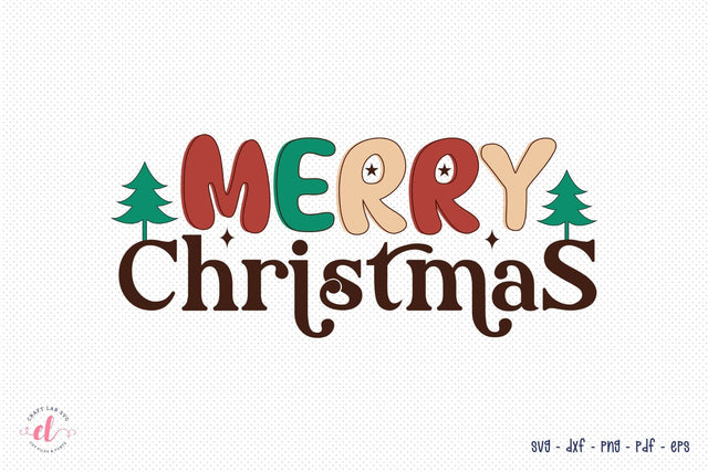 Merry Christmas SVG, Retro Christmas SVG SVG CraftLabSVG 