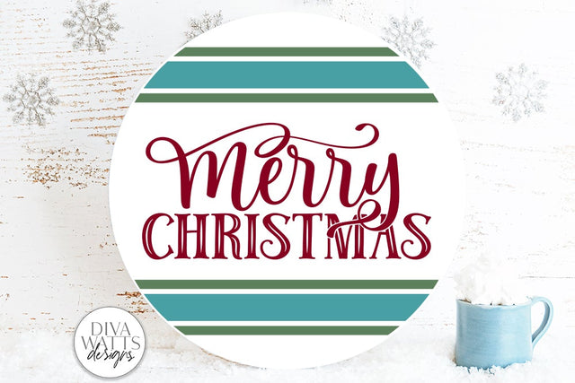 Merry Christmas SVG | Round Design SVG Diva Watts Designs 
