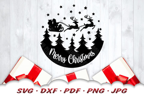 Merry Christmas SVG | Santa SVG | Reindeer SVG Cut Files SVG Cloud9Design 