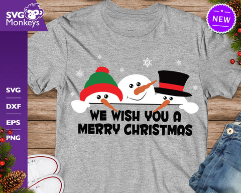 Merry Christmas Svg, Snowmans Svg, Christmas Snowman Svg SVG SvgMonkeys 