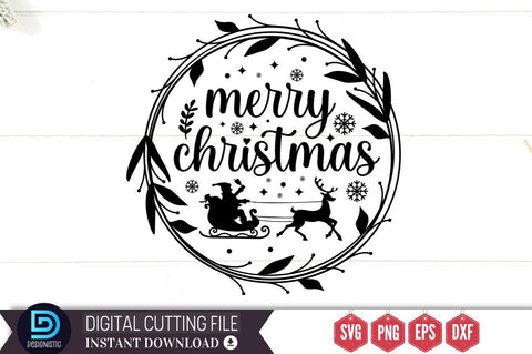 Merry christmas SVG SVG DESIGNISTIC 
