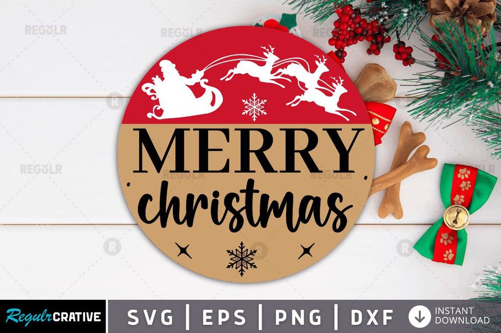 Merry christmas SVG - So Fontsy