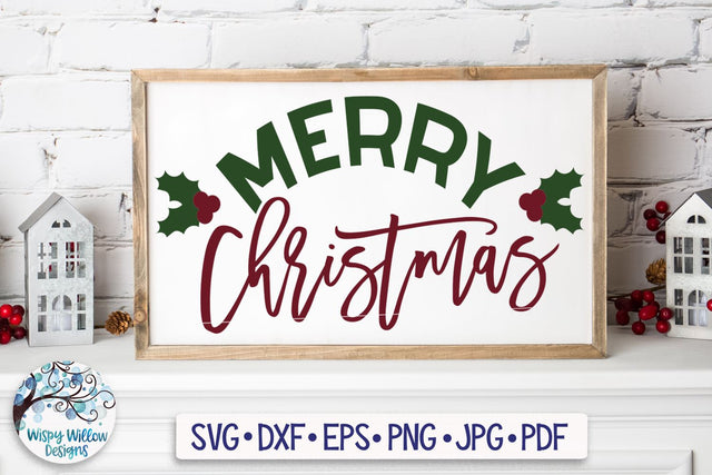Merry Christmas SVG SVG Wispy Willow Designs 