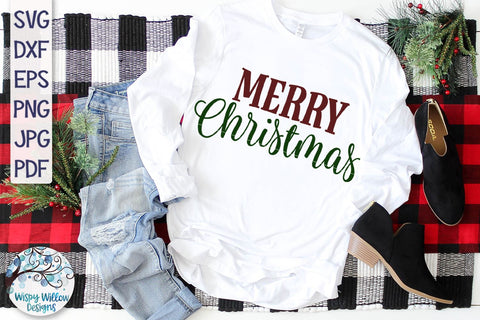 Merry Christmas SVG SVG Wispy Willow Designs 