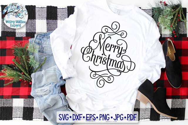 Merry Christmas SVG SVG Wispy Willow Designs 