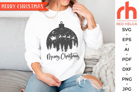 Merry Christmas SVG - Winter Forest Cut File SVG RedHelgaArt 