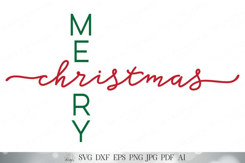Merry CHRISTmas SVG | Winter SVG | Modern Farmhouse SVG | Printable | dxf and more | Sign svg | Shirt svg SVG Diva Watts Designs 