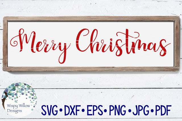 Merry Christmas SVG Wispy Willow Designs 