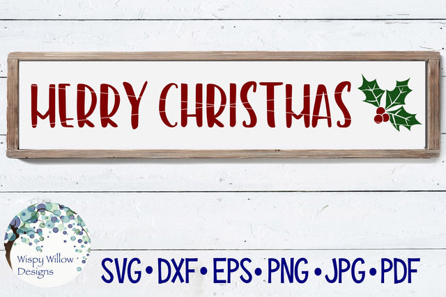 Merry Christmas SVG Wispy Willow Designs 