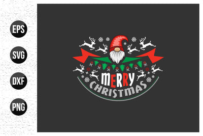 Merry Christmas Sweater Design SVG uniquesvg99 