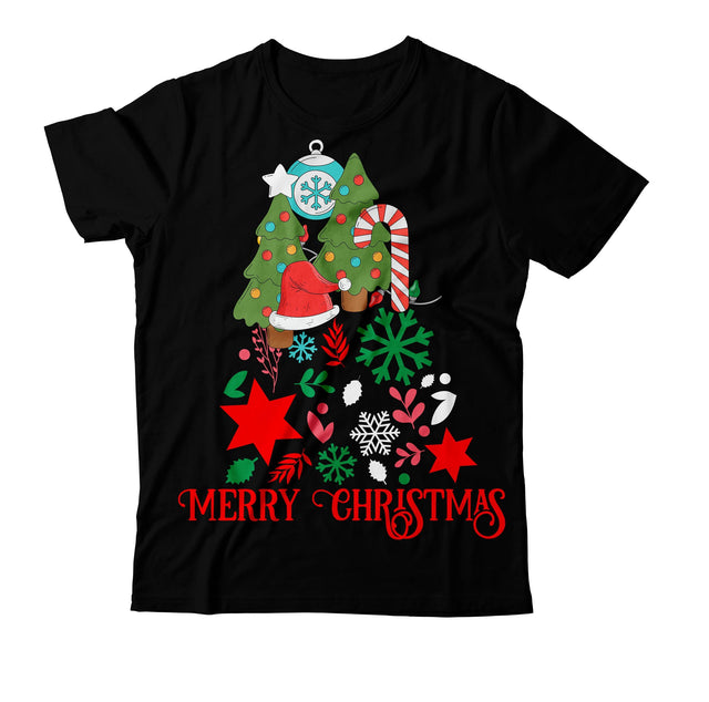 Merry Christmas T-Shirt Design , Merry Christmas SVG Cut File SVG BlackCatsMedia 