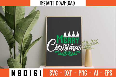 merry christmas T-Shirt Design SVG Nbd161 
