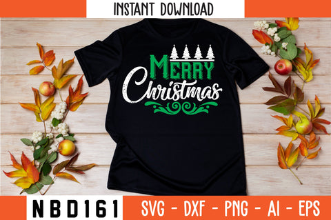 merry christmas T-Shirt Design SVG Nbd161 