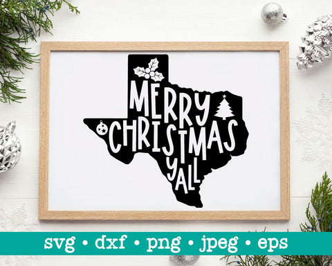 Merry christmas Texas svg, TX christmas svg, Christmas state clipart, Texas holiday svg, Texas holiday png SVG MAKStudion 