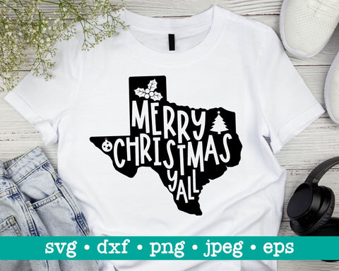 Merry christmas Texas svg, TX christmas svg, Christmas state clipart, Texas holiday svg, Texas holiday png SVG MAKStudion 