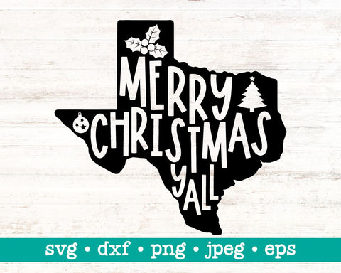 Merry christmas Texas svg, TX christmas svg, Christmas state clipart, Texas holiday svg, Texas holiday png SVG MAKStudion 