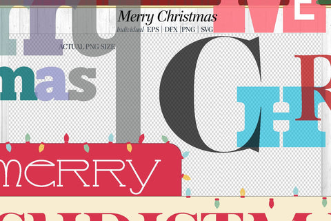 Merry Christmas Text SVG AfterTenDesign 