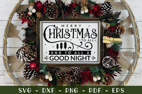 Merry Christmas to All | Farmhouse Christmas SVG SVG CraftLabSVG 