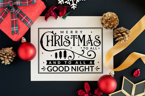 Merry Christmas to All | Farmhouse Christmas SVG SVG CraftLabSVG 