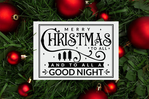 Merry Christmas to All | Farmhouse Christmas SVG SVG CraftLabSVG 