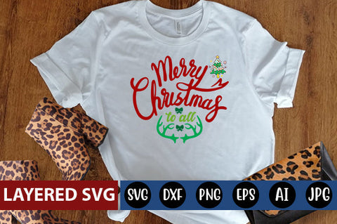 merry Christmas to all SVG cute file SVG Blessedprint 