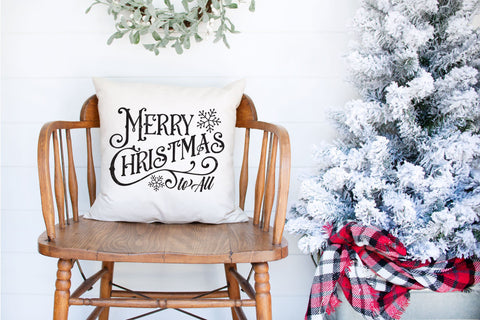 Merry Christmas To All - SVG, PNG, DXF, EPS SVG Elsie Loves Design 
