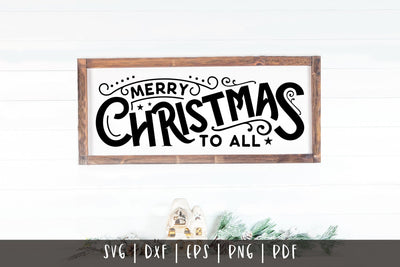 Merry Christmas to All, Vintage Christmas Sign SVG SVG CraftLabSVG 
