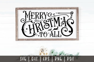 Merry Christmas to All | Vintage Christmas SVG SVG CraftLabSVG 
