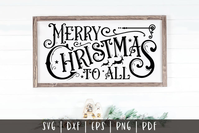 Merry Christmas to All | Vintage Christmas SVG SVG CraftLabSVG 