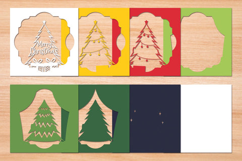 Merry Christmas Tree - 3D Layered Paper Cut SVG SVG Slim Studio 